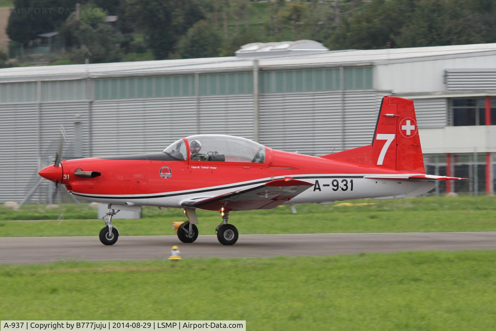 A-937, 1983 Pilatus PC-7 Turbo Trainer C/N 345, at AIR14