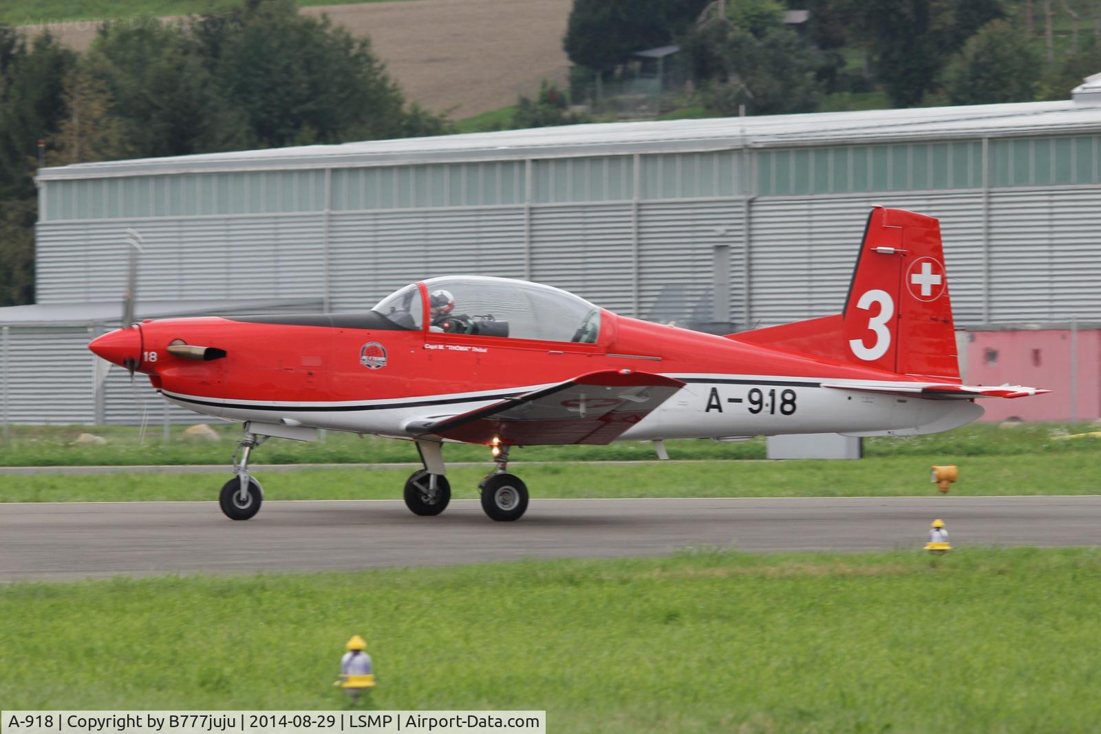 A-918, 1983 Pilatus PC-7 Turbo Trainer C/N 326, at AIR14