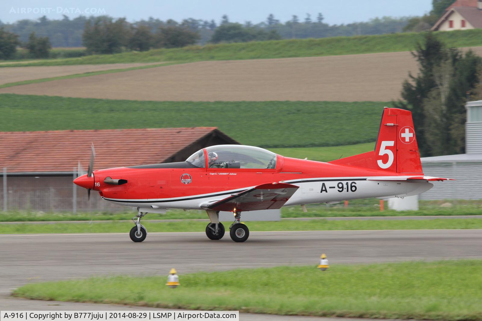 A-916, 1983 Pilatus PC-7 Turbo Trainer C/N 324, at AIR14