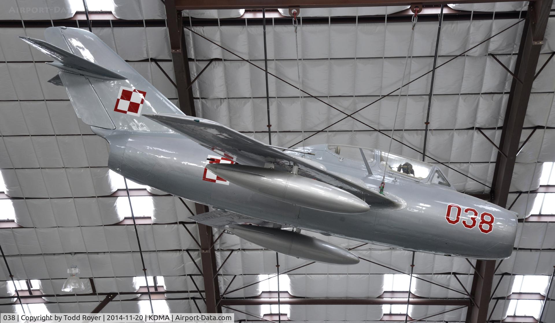 038, Mikoyan-Gurevich MiG-15UTI C/N 1A06038, On display at the Pima Air and Space Museum