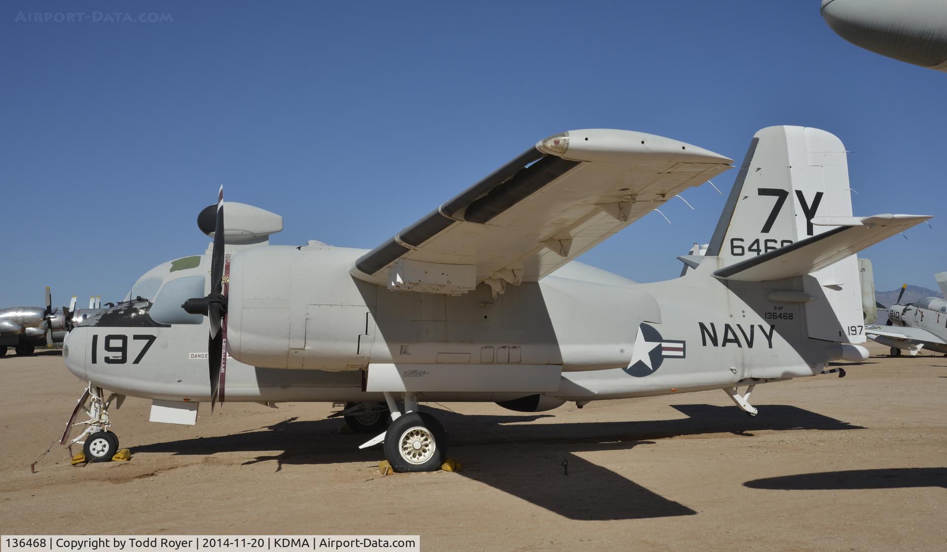 136468, Grumman S-2A Tracker C/N 377, On display at the Pima Air and Space Museum