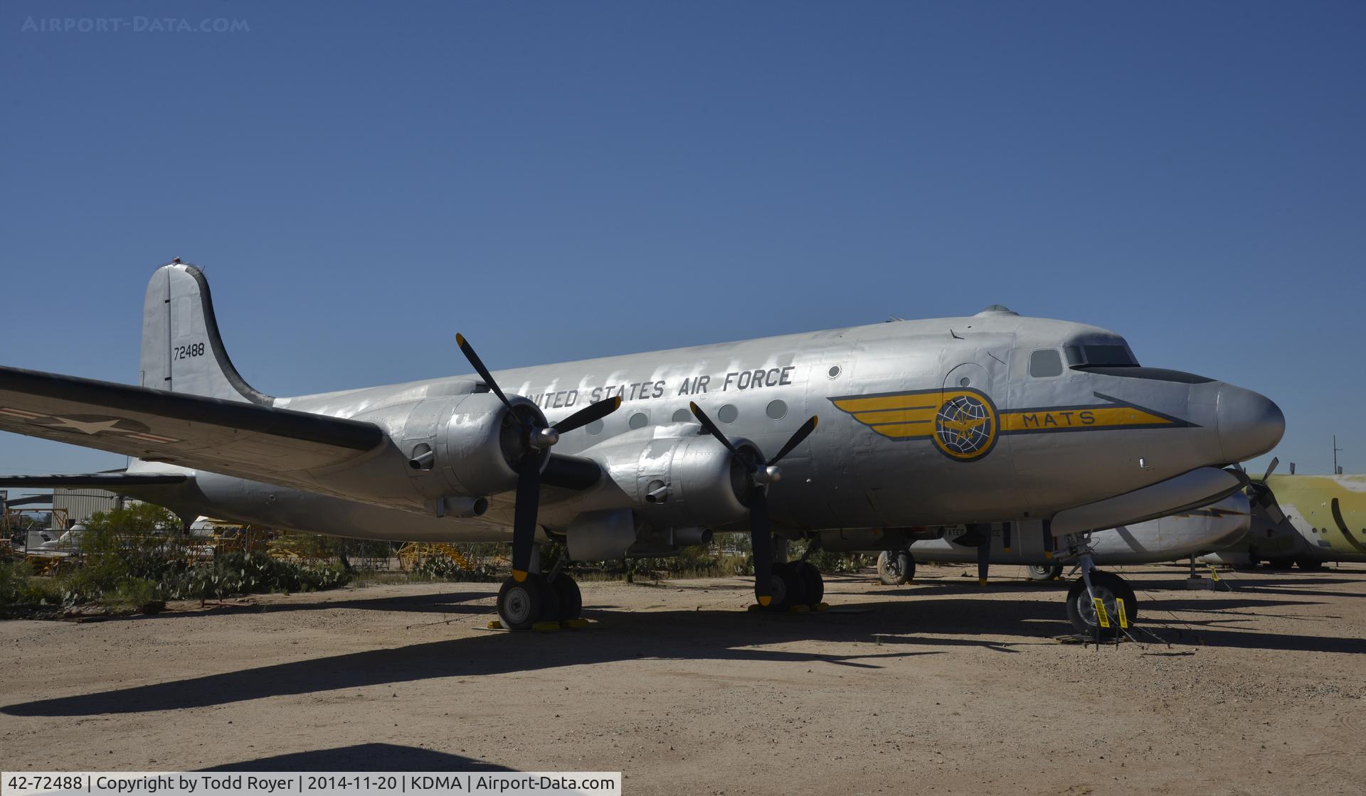 42-72488, Douglas C-54D Skymaster C/N 10593/324, On display at the Pima Air and Space Museum