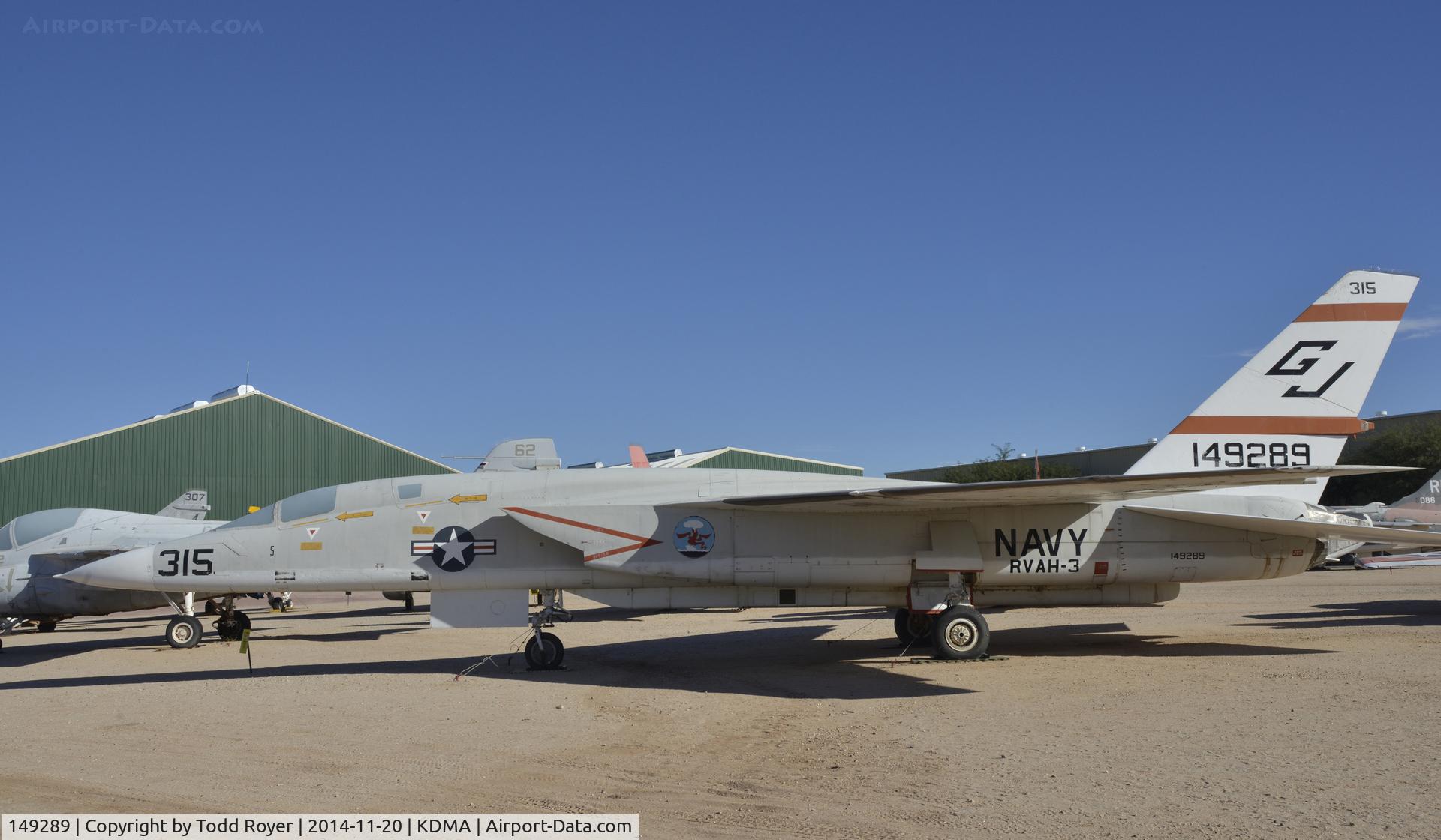 149289, 1962 North American RA-5C Vigilante C/N 269-24 (149289), On display at the Pima air and Space Museum