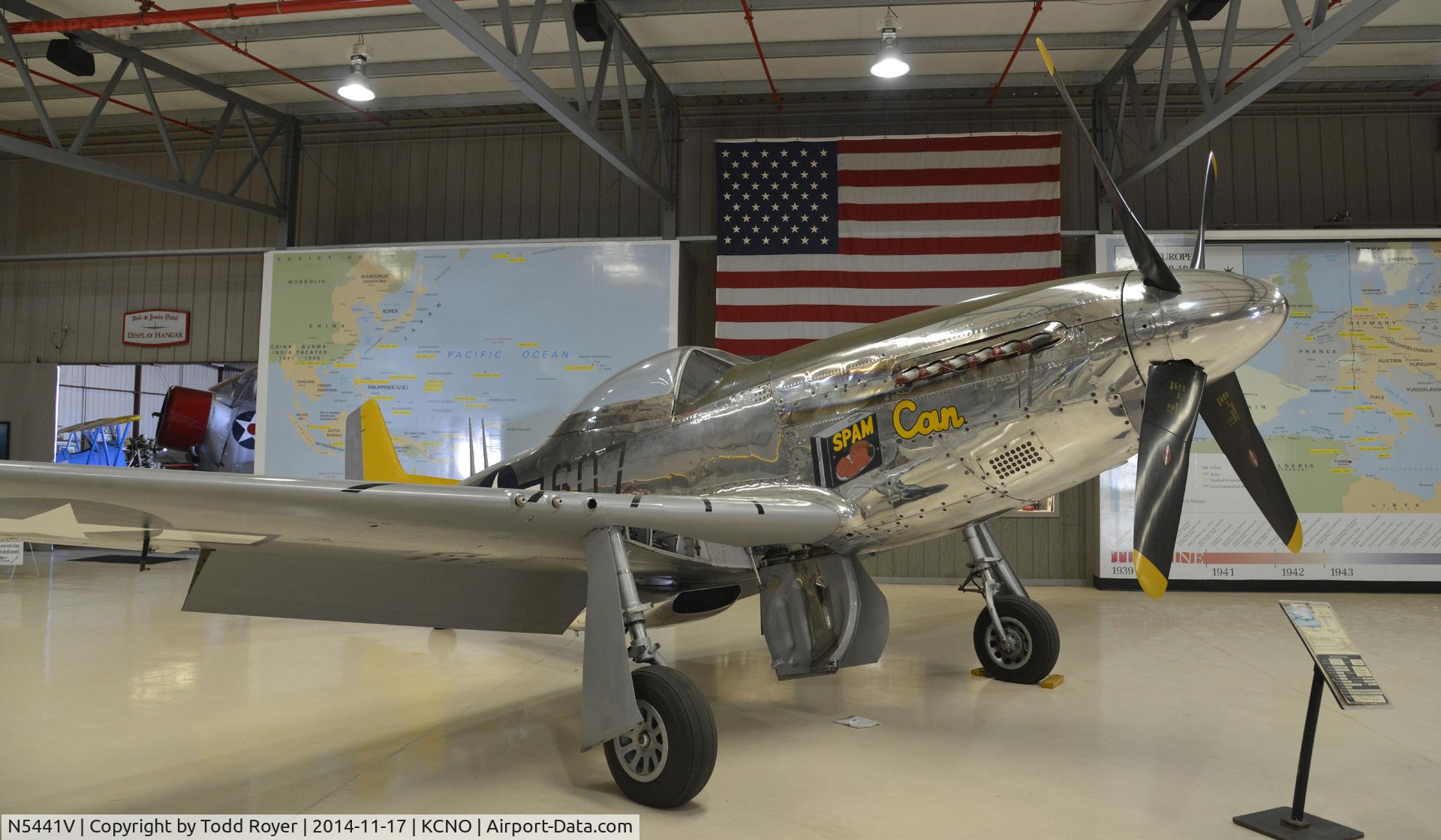 N5441V, 1961 North American F-51D Mustang C/N 45-11582, On display at the Planes of Fame Chino location