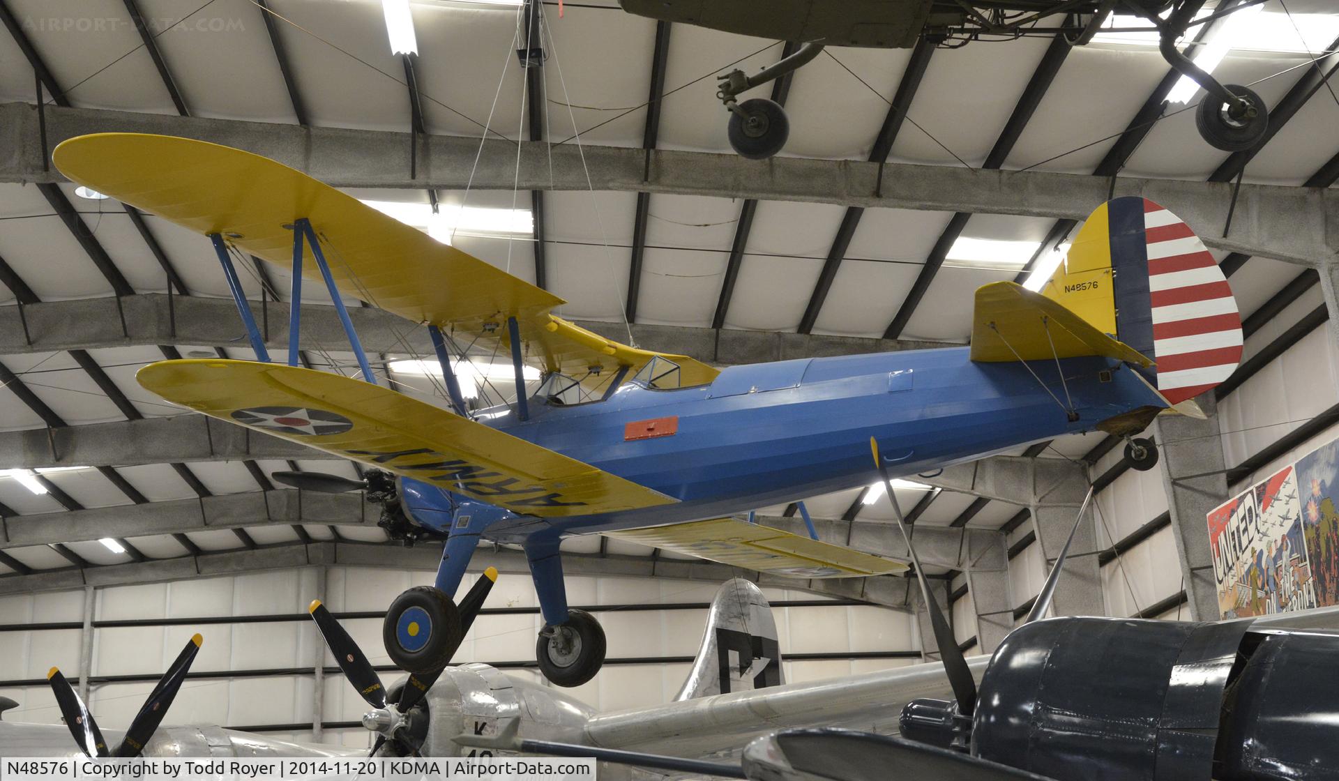 N48576, Boeing A75N1(PT17) C/N 75-2441, On display at the Pima Air and Space Museum