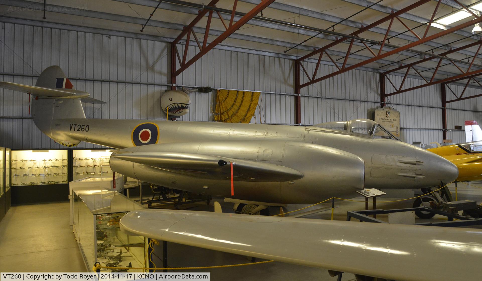 VT260, Gloster Meteor F.4 C/N Not found VT260, On display at the Planes of Fame Chino location