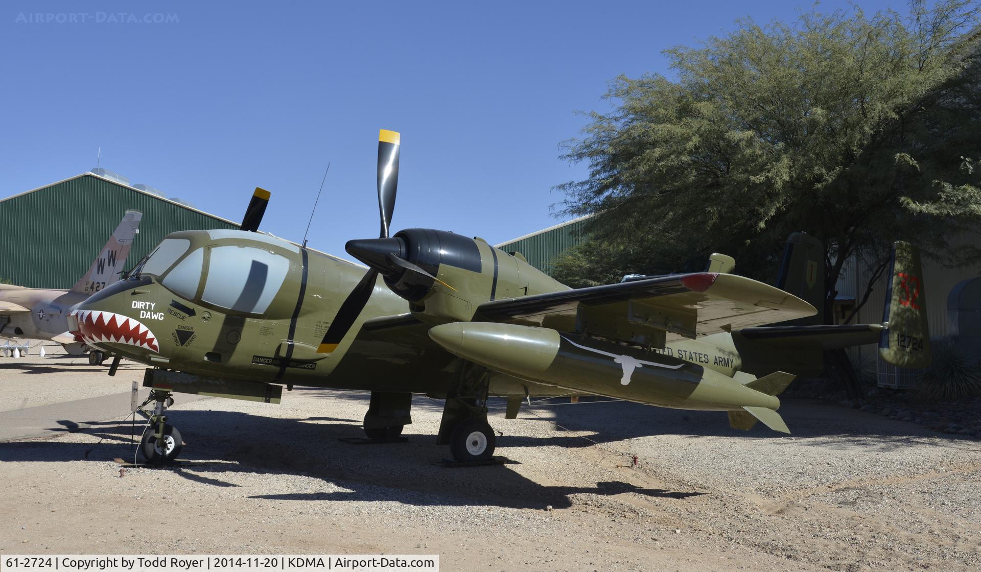 61-2724, 1961 Grumman OV-1C Mohawk C/N 67C, On display at the Pima Air and Space Museum