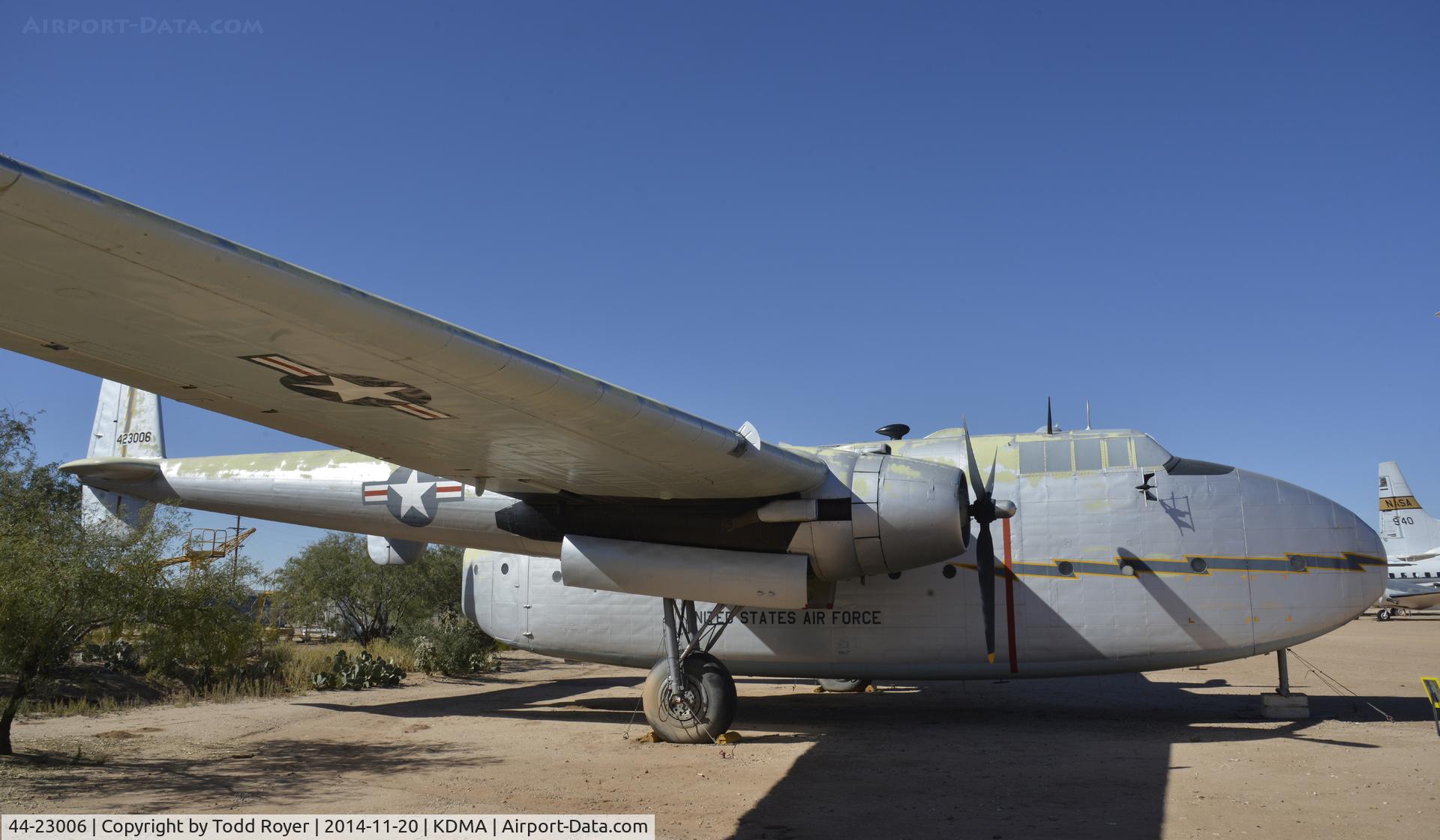44-23006, 1944 Fairchild C-82A-15-FA Packet C/N 10050, On display at the Pima Air and Space Museum