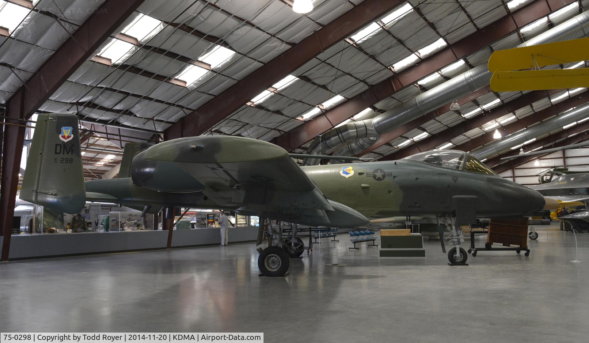 75-0298, 1975 Fairchild Republic A-10A Thunderbolt II C/N A10-0047, On display at the Pima Air and Space Museum