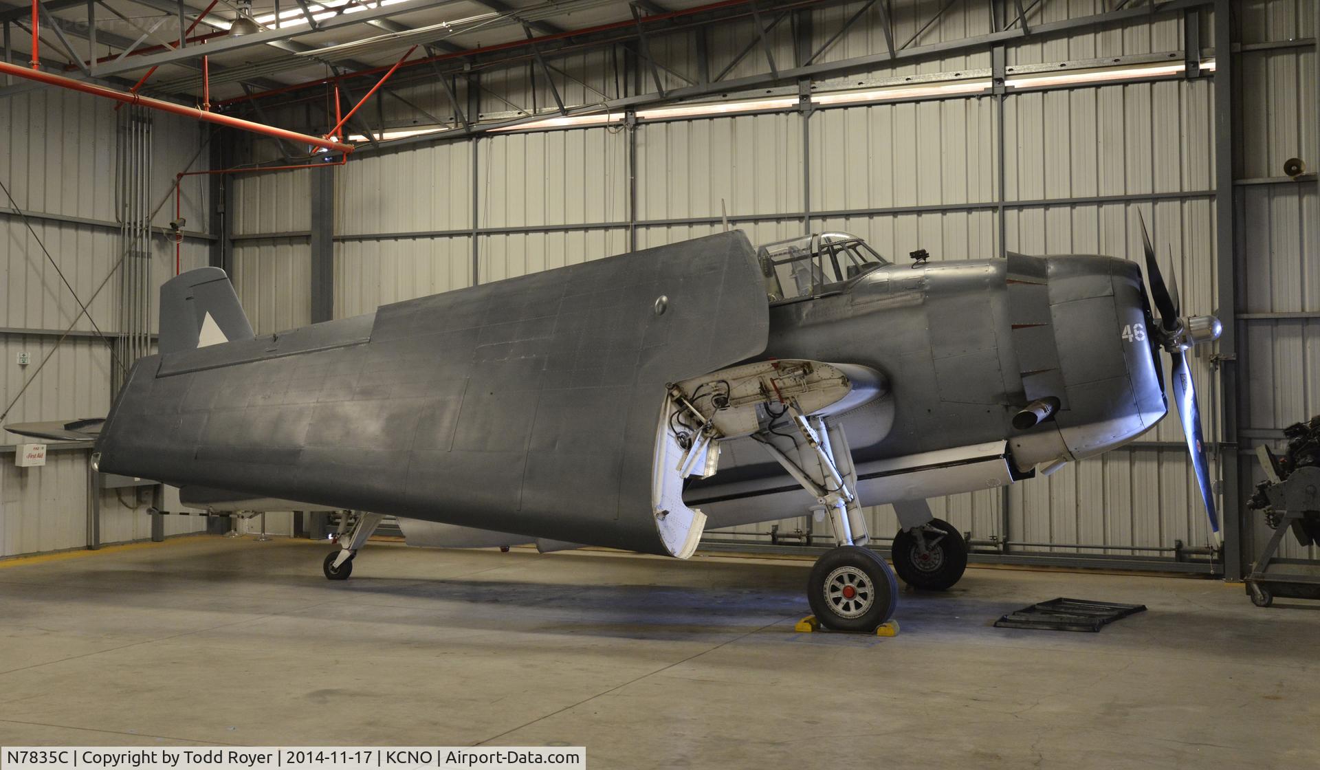 N7835C, Grumman TBM-3E Avenger C/N 7154, On display at the Planes of Fame Chino location