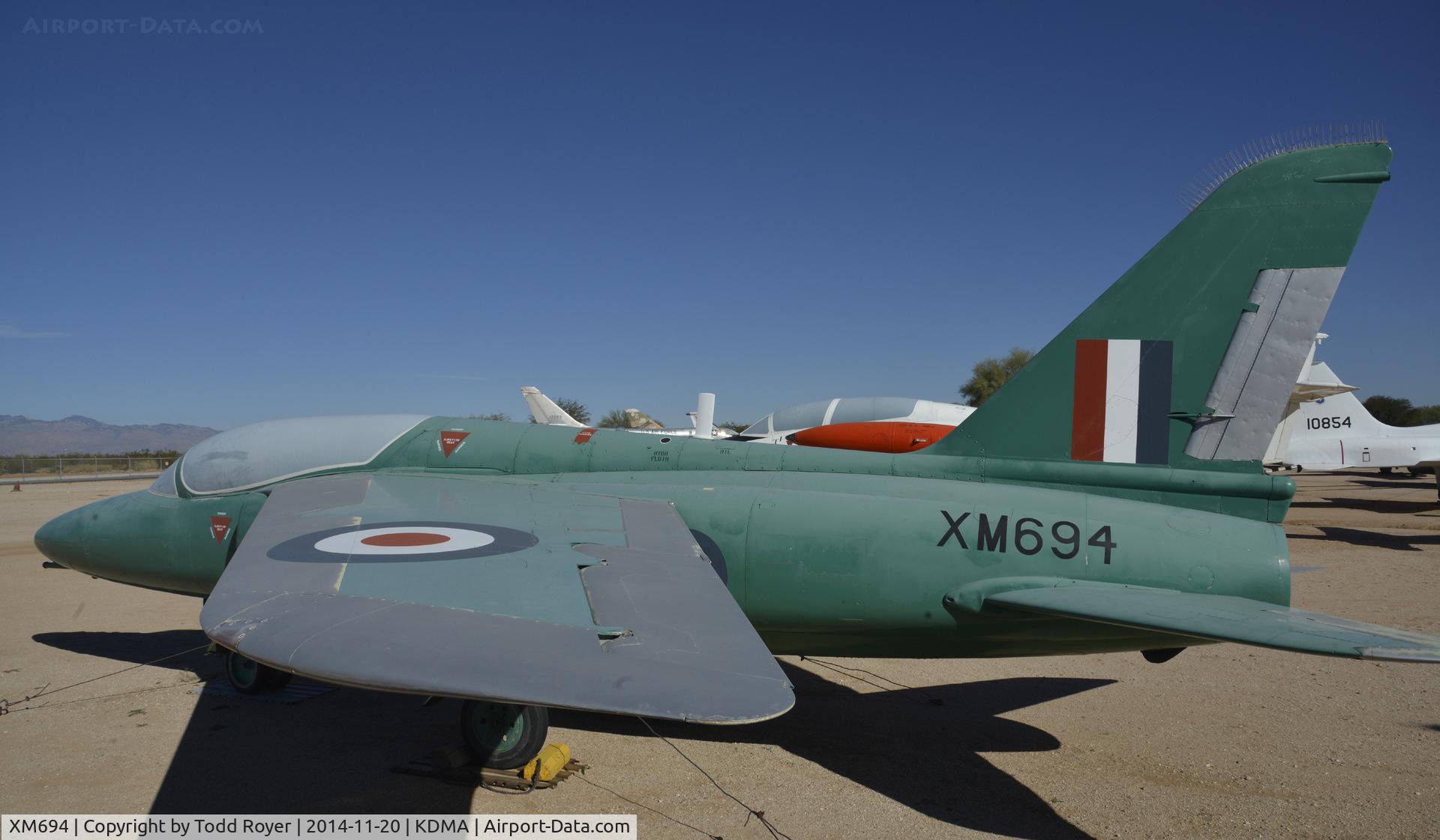 XM694, 1960 Folland Gnat T.1 C/N FL504, On display at the Pima Air and Space Museum