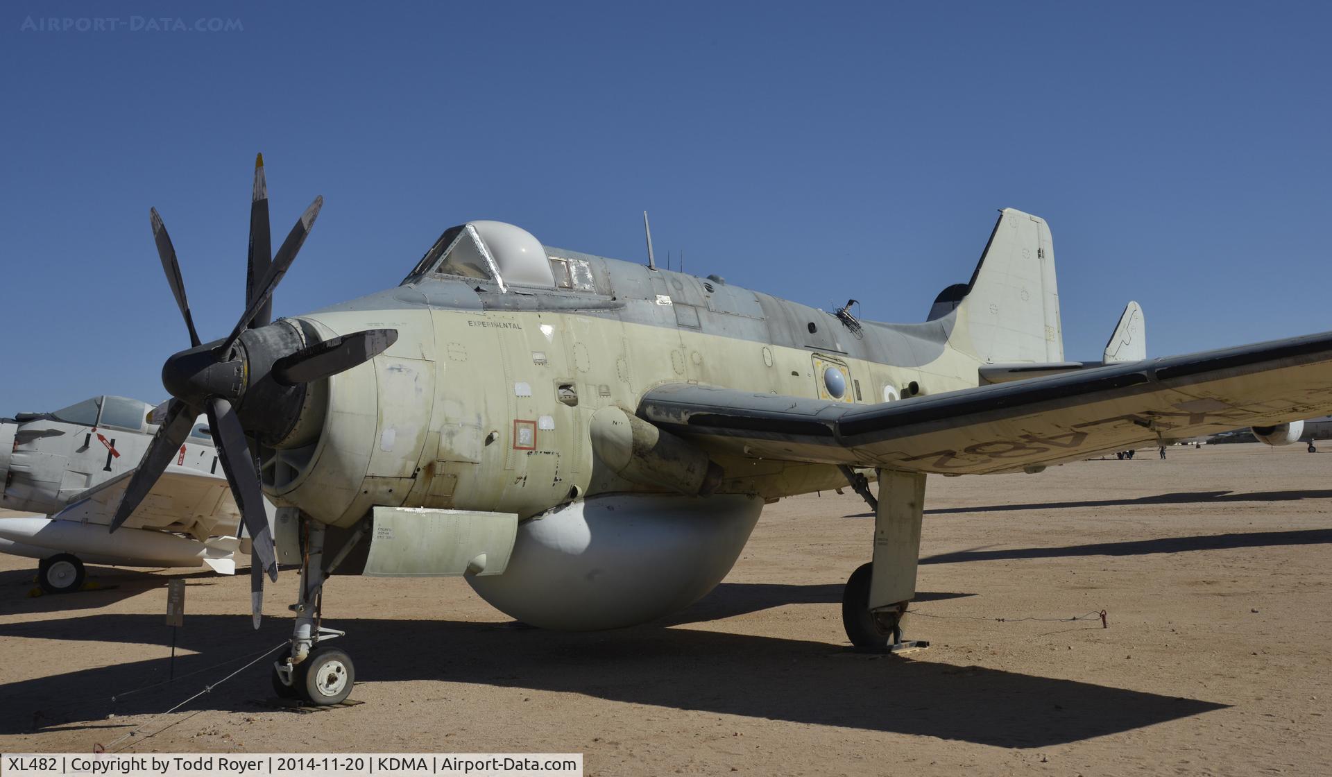 XL482, 1960 Fairey Gannet AEW.3 C/N F9451, On display at the Pima Air and Space Museum