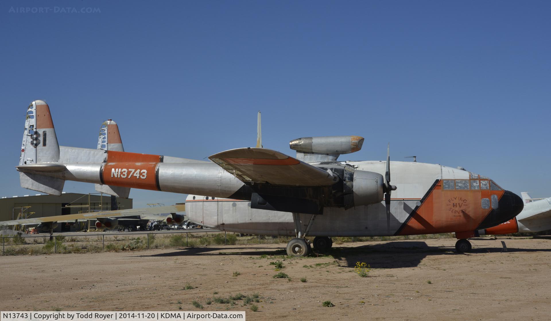 N13743, 1949 Fairchild C-119C Flying Boxcar C/N 10369, On display at the Pima Air and Space Museum