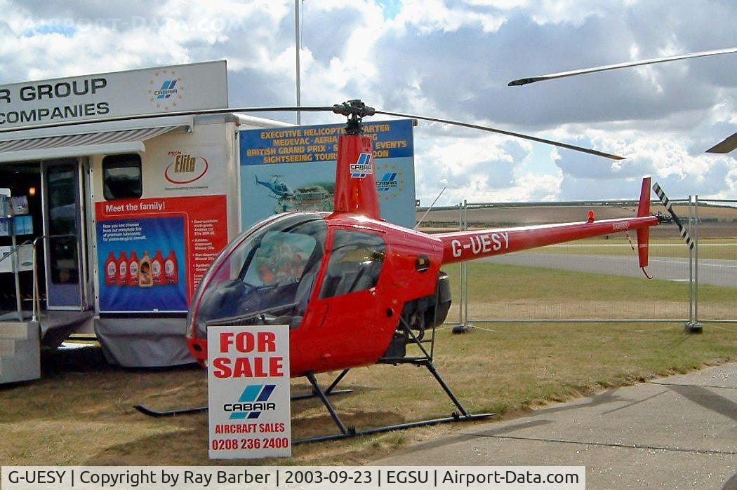 G-UESY, 1998 Robinson R22 Beta C/N 2801, Robinson R-22 Beta II [2801] Duxford~G 23/09/2003