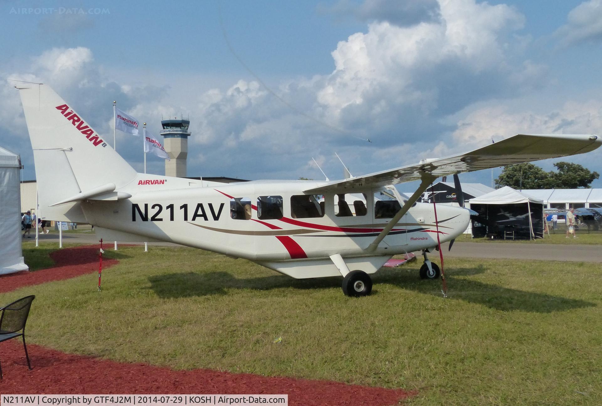 N211AV, 2012 Gippsland GA-8-TC320 Airvan C/N GA8-TC320-11-169, N211AV   at Oshkosh 29.7.14