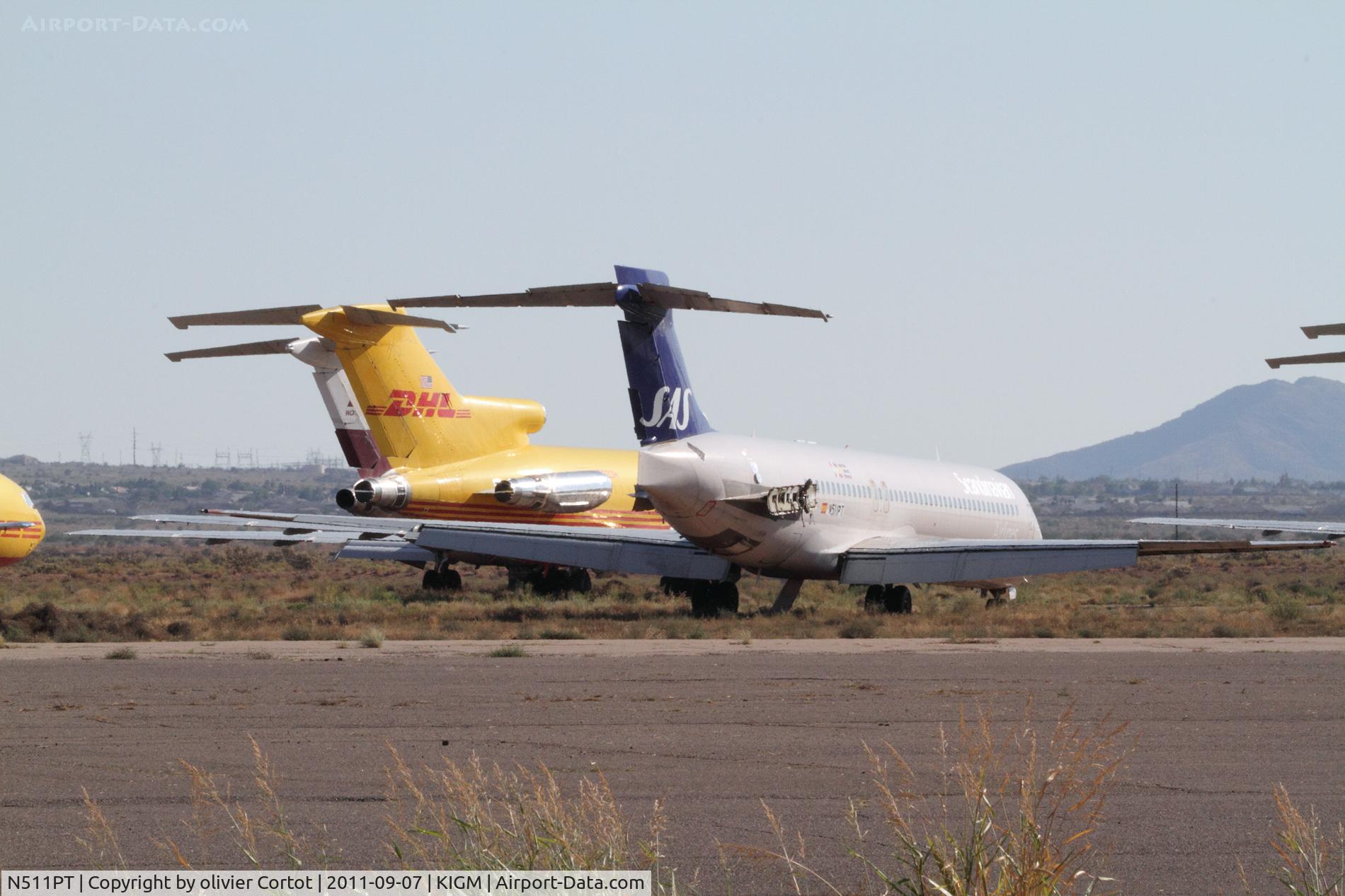 N511PT, 1990 McDonnell Douglas MD-87 (DC-9-87) C/N 49610, Kingman scrapyard