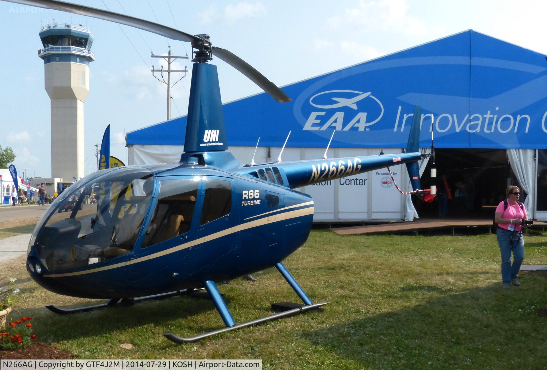 N266AG, 2013 Robinson R66 C/N 0370, N266AG   at Oshkosh 29.7.14