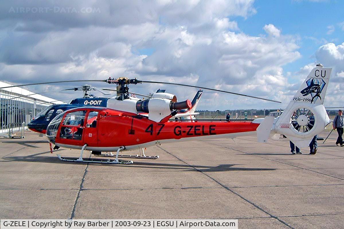 G-ZELE, 1973 Westland SA-341C Gazelle HT2 C/N 1007, Aerospatiale SA.341C Gazelle HT.2 [1007] Duxford~G 23/09/2003
