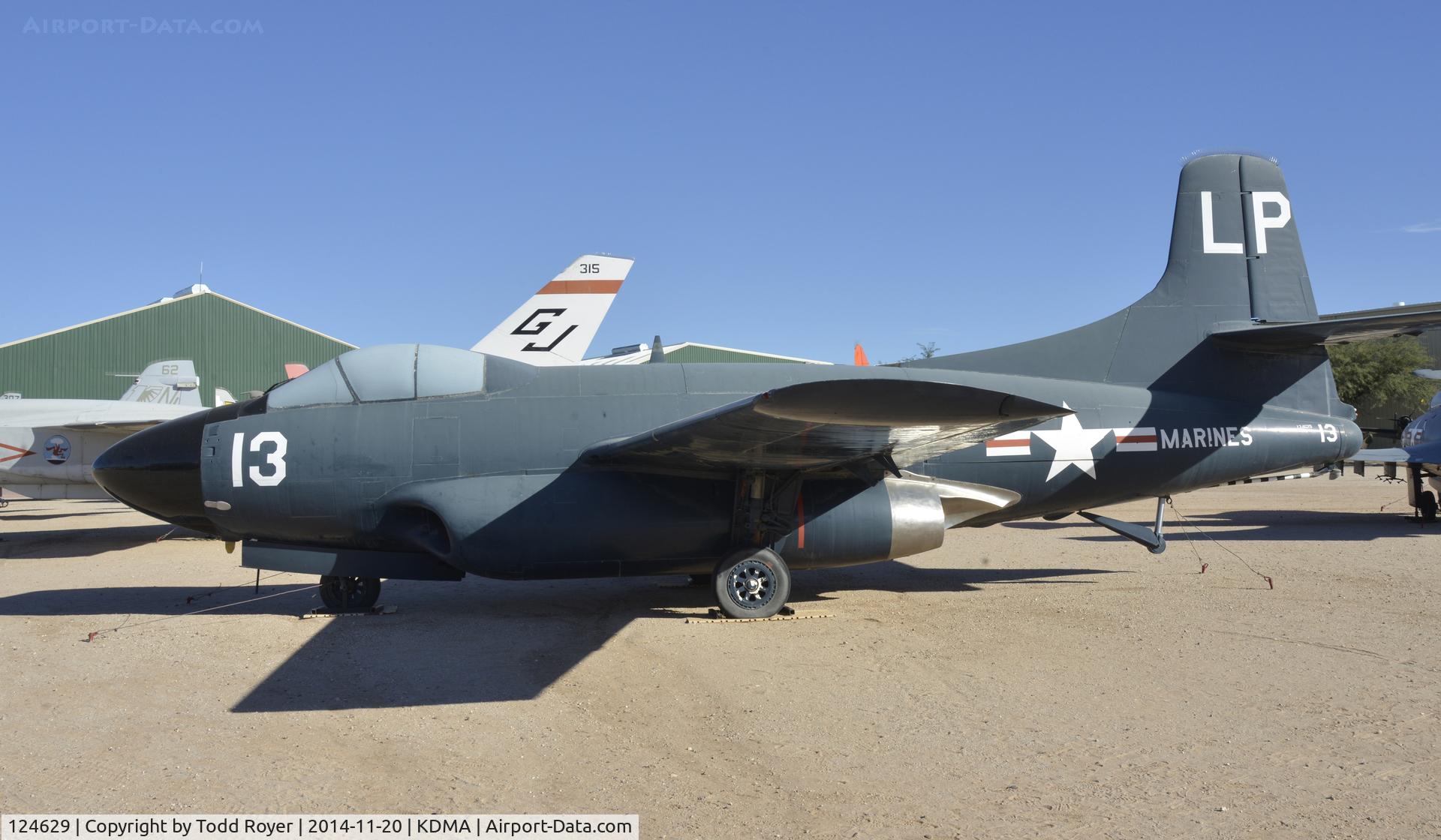 124629, Douglas TF-10B Skynight C/N 7499, On display at the Pima Air and Space Museum