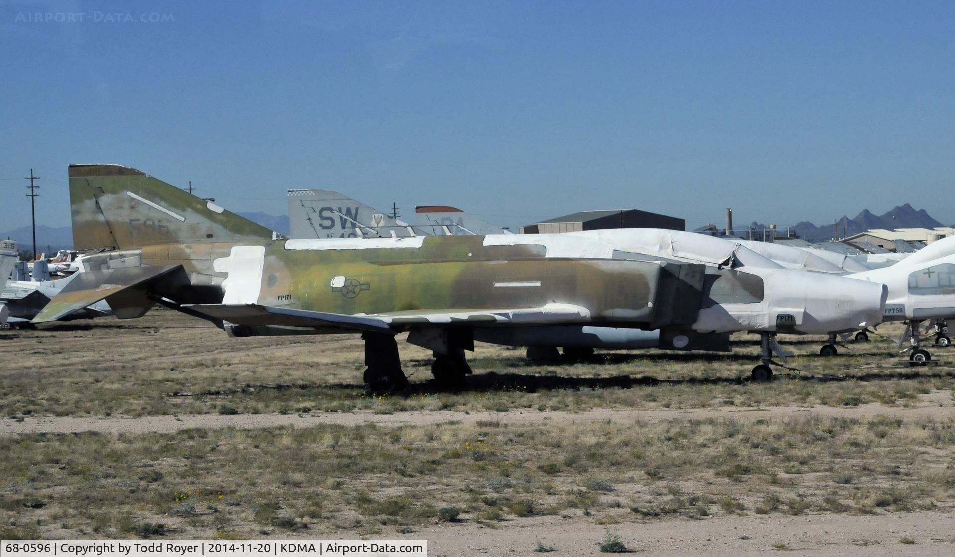 68-0596, 1968 McDonnell Douglas RF-4C Phantom II C/N 3607, Passing time at the 