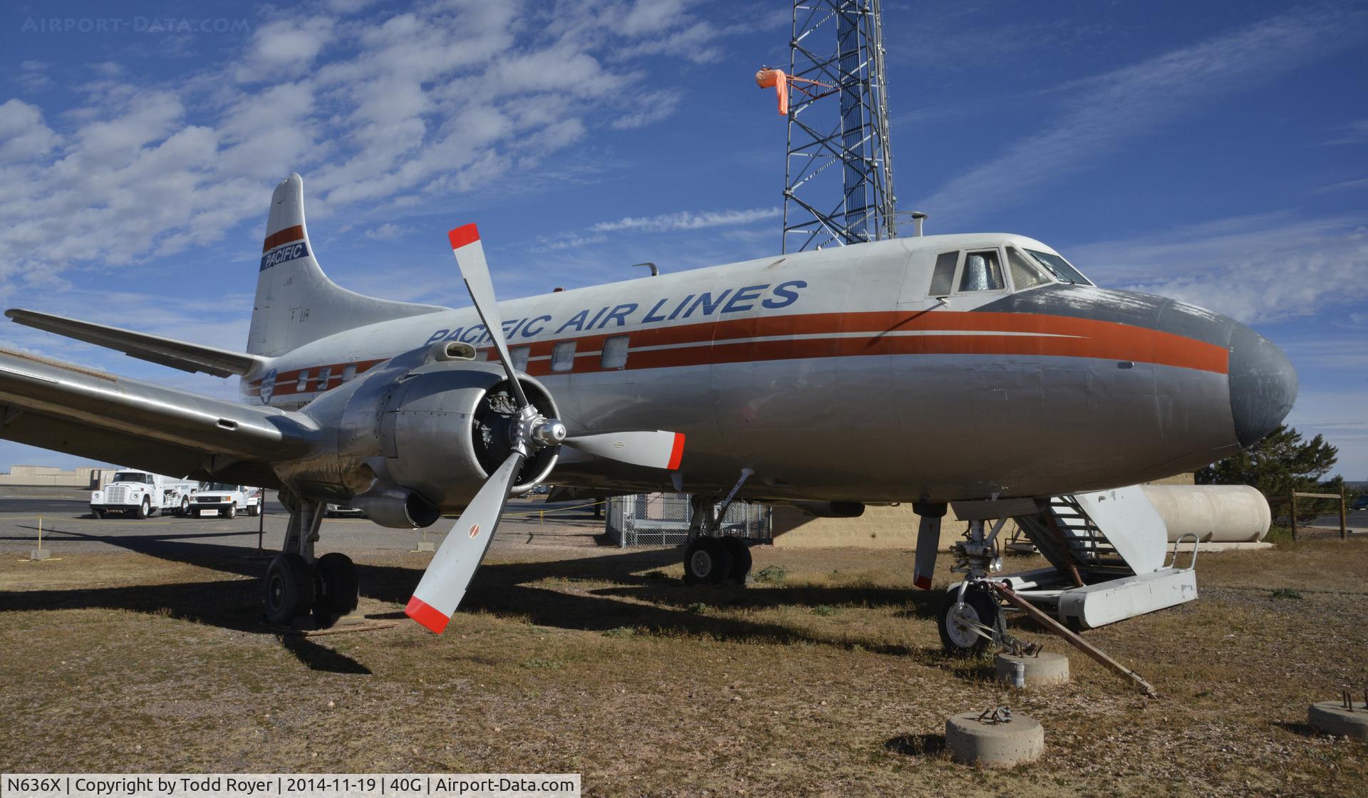N636X, 1952 Martin 404 C/N 14135, On display at the Planes of Fame Valle location