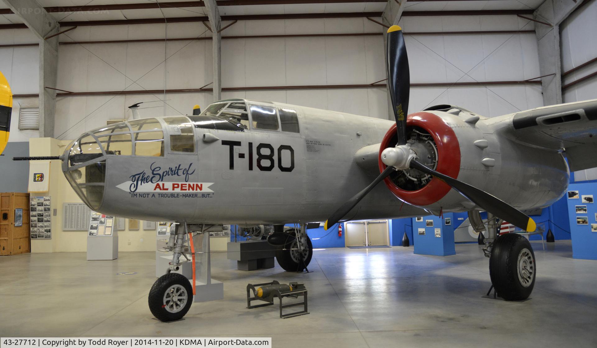 43-27712, North American TB-25N Mitchell C/N 108-34725, On display at the Pima Air and Space Museum
