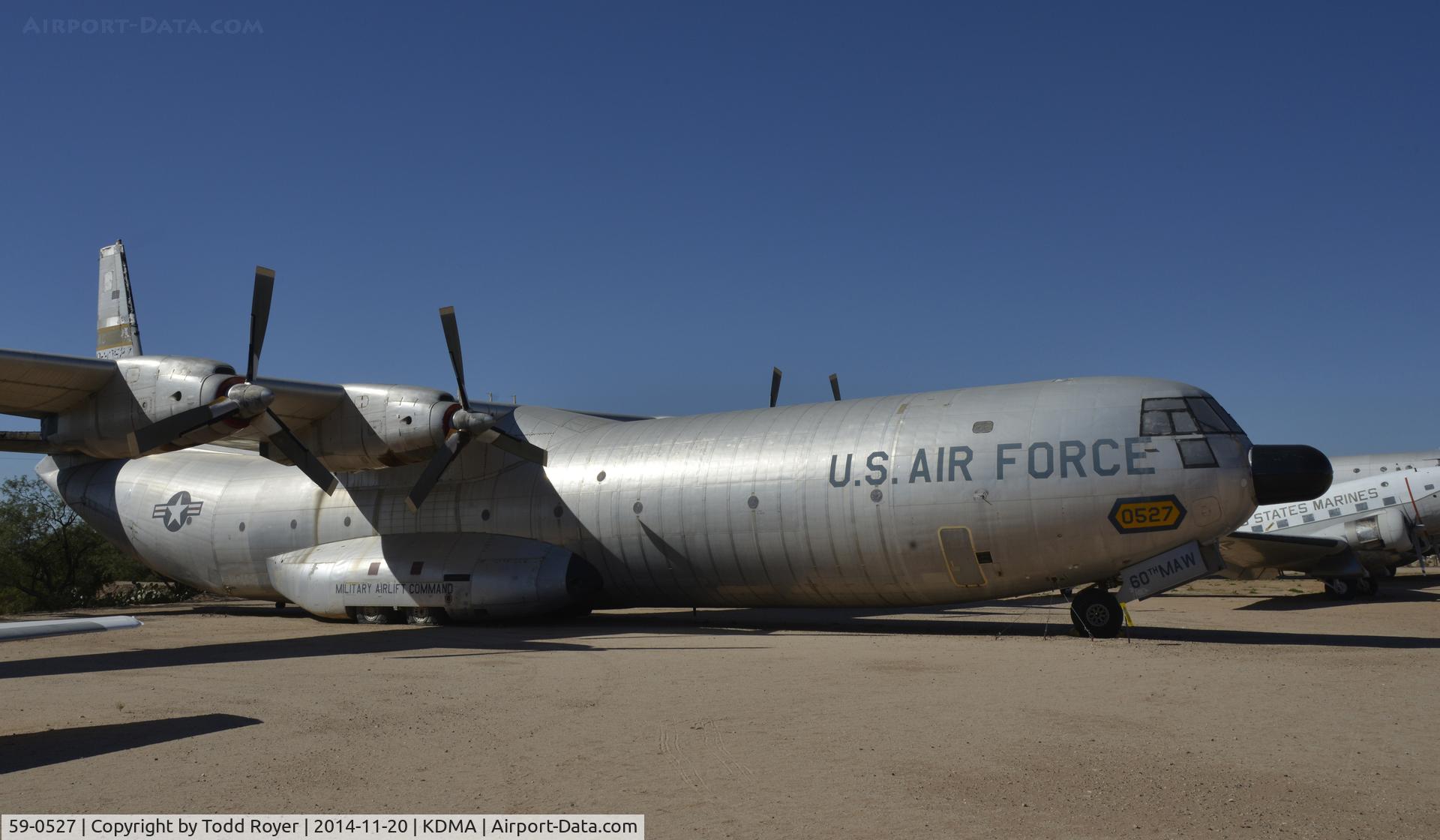 59-0527, 1959 Douglas C-133B-DL Cargomaster C/N 45578, On display at the Pima Air and Space Museum
