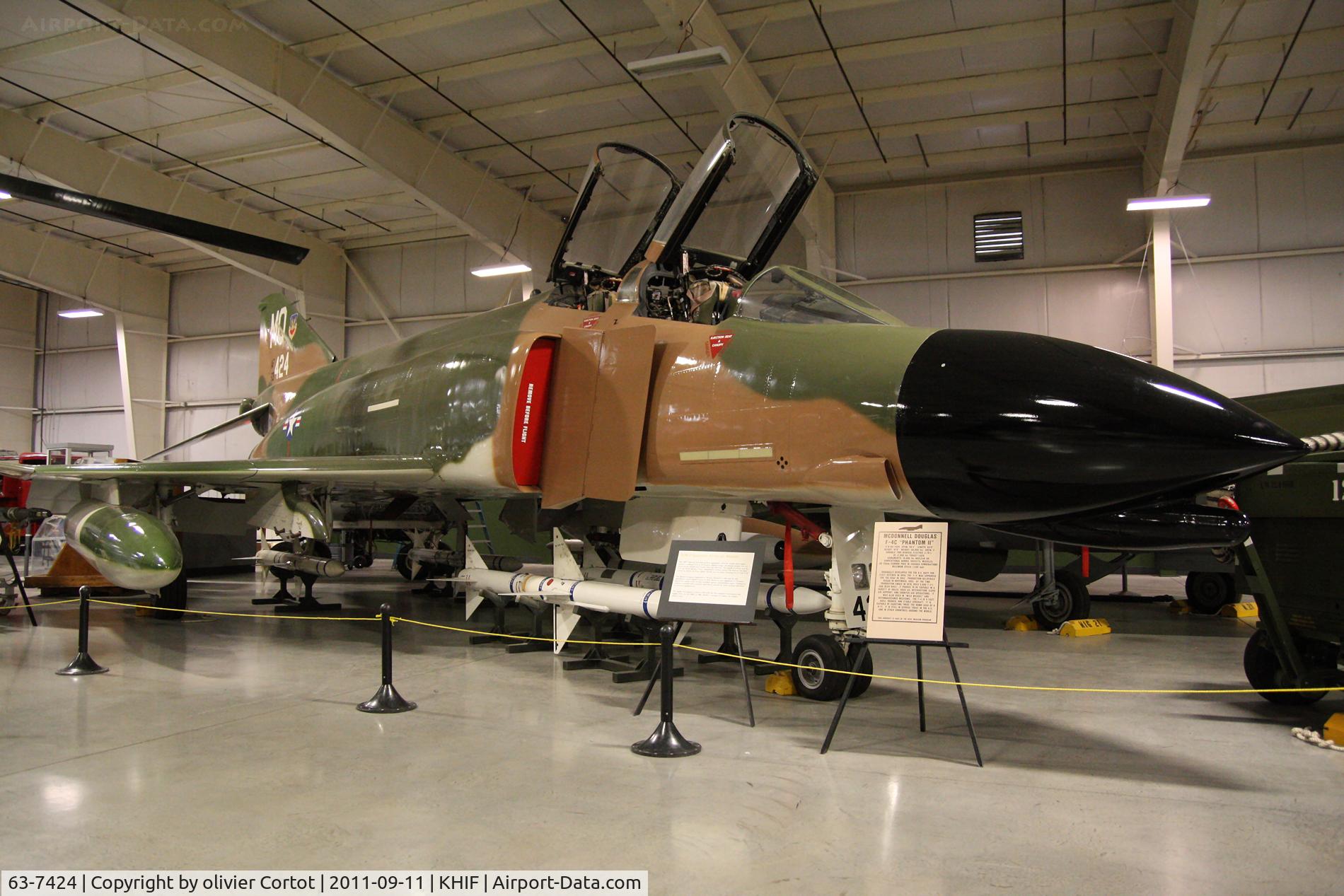 63-7424, 1963 McDonnell F-4C Phantom II C/N 366, in the vietnam area of the museum