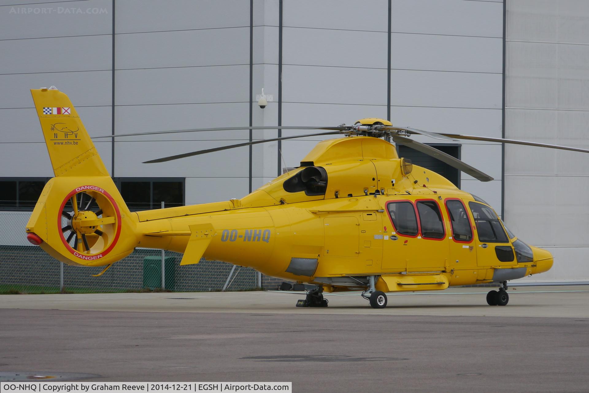 OO-NHQ, 2007 Eurocopter EC-155B-1 C/N 6778, Parked at Norwich.