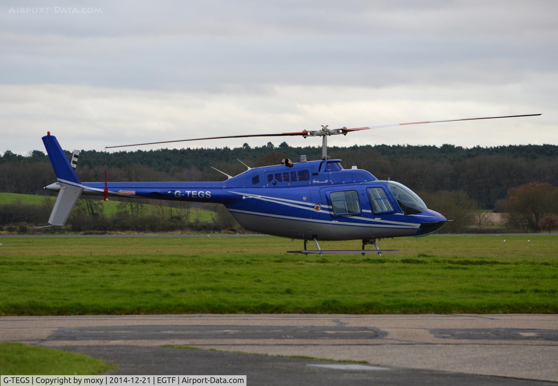 G-TEGS, 2007 Bell 206B JetRanger III C/N 4622, Bell Jet Ranger III at Fairoaks. Ex C-FLZN