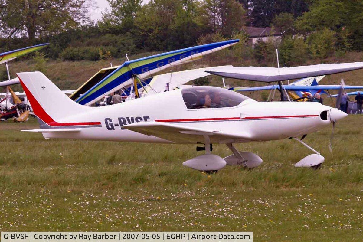 G-BVSF, 1997 Aero Designs Pulsar C/N PFA 202-12071, Aero Designs Pulsar [PFA 202-12071] Popham~G 05/05/2007. Shown here with rear spats now applied compared to my earlier similar image.
