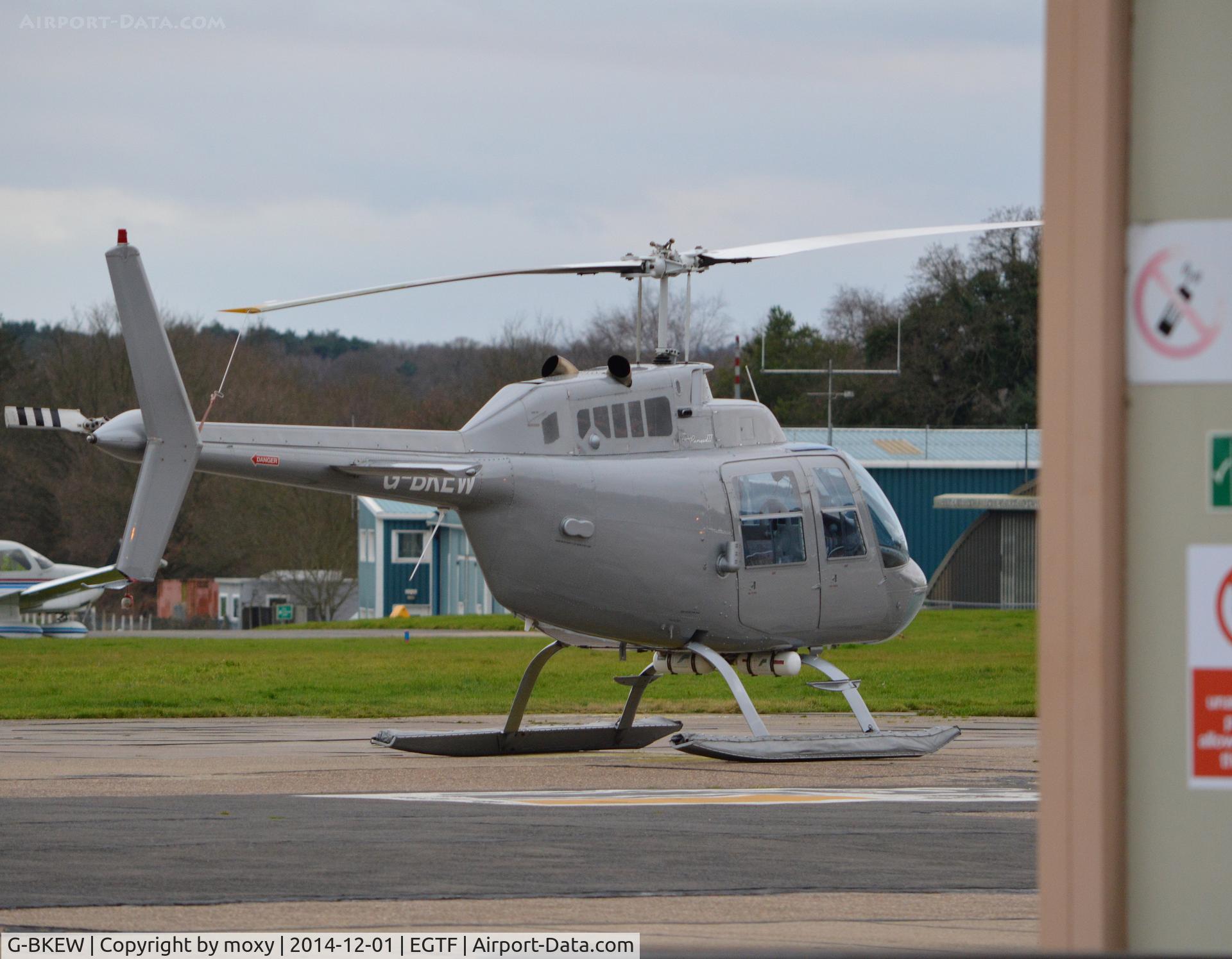 G-BKEW, 1980 Bell 206B JetRanger III C/N 3010, Bell Jet Ranger III at Fairoaks. Ex D-HDAD.