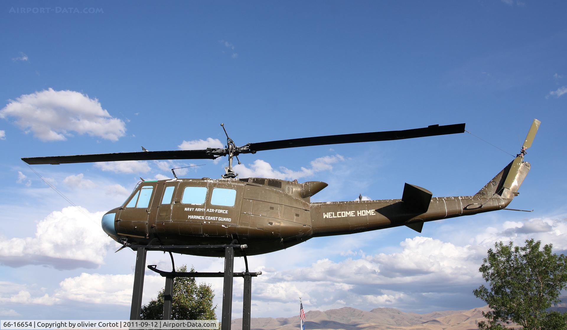 66-16654, 1967 Bell UH-1H Iroquois C/N 8848, in the veterans park