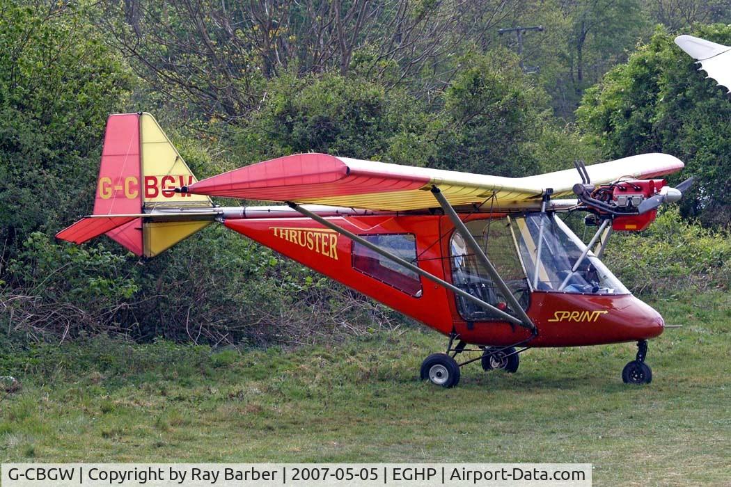 G-CBGW, 2002 Thruster T600N 450 C/N 0121-T600N-058, Thruster Sprint T600N [0121-T600-058] Popham~G 05/05/2007