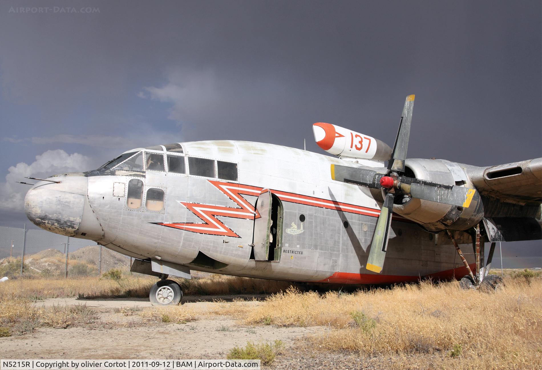 N5215R, 1968 Fairchild C-119G Flying Boxcar C/N 10773, just before the storm