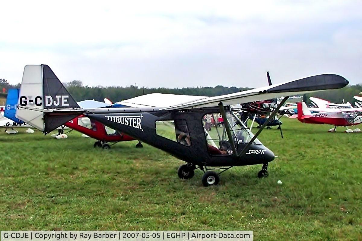 G-CDJE, 2005 Thruster T600N 450 C/N 0053-T600N-112, Thruster Sprint T600N 450 [0053-T600-112] Popham~G 05/05/2007
