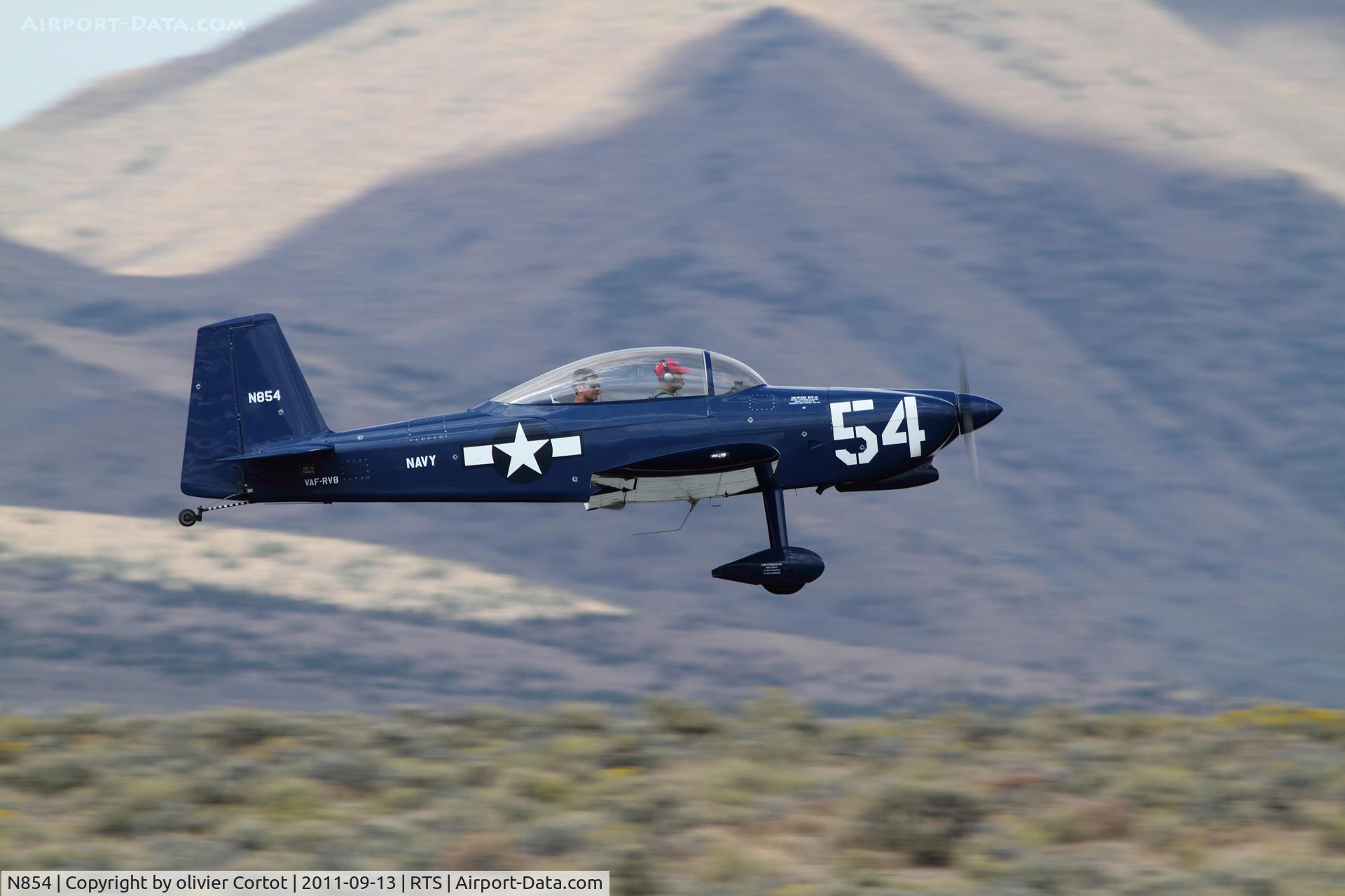 N854, 2002 Vans RV-8 C/N 81273, Taking off during the Reno air races
