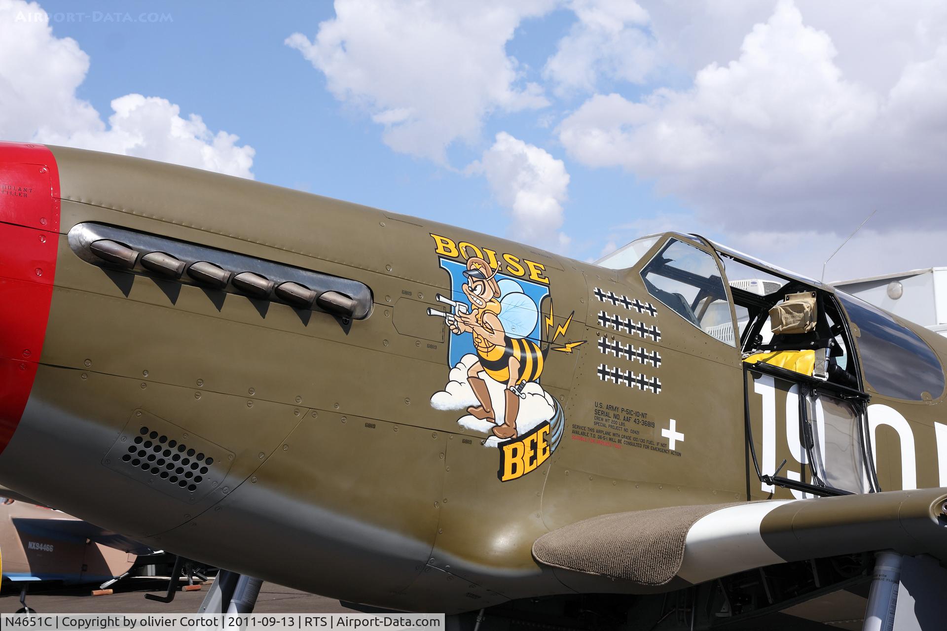 N4651C, 1943 North American P-51C-10 Mustang C/N 104-26688, nose art