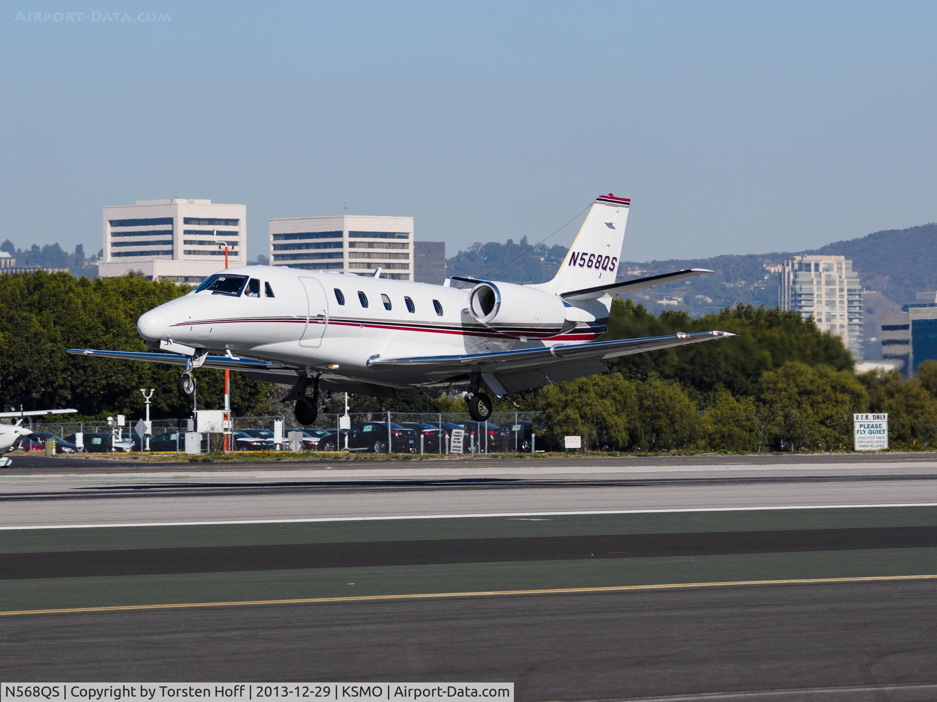N568QS, 2008 Cessna 560XLS Citation Excel C/N 560-5829, N568QS arriving on RWY 21