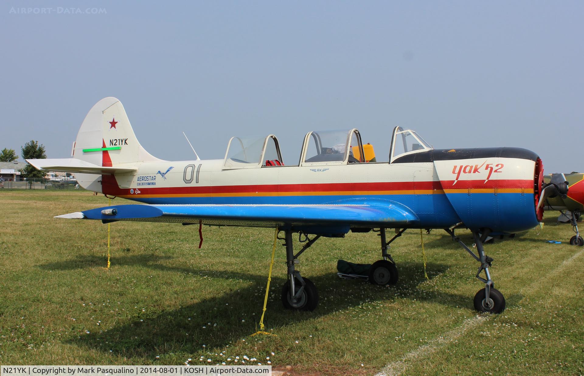 N21YK, 1992 Yakovlev Yak-52 C/N 9211609/01, YAK-52