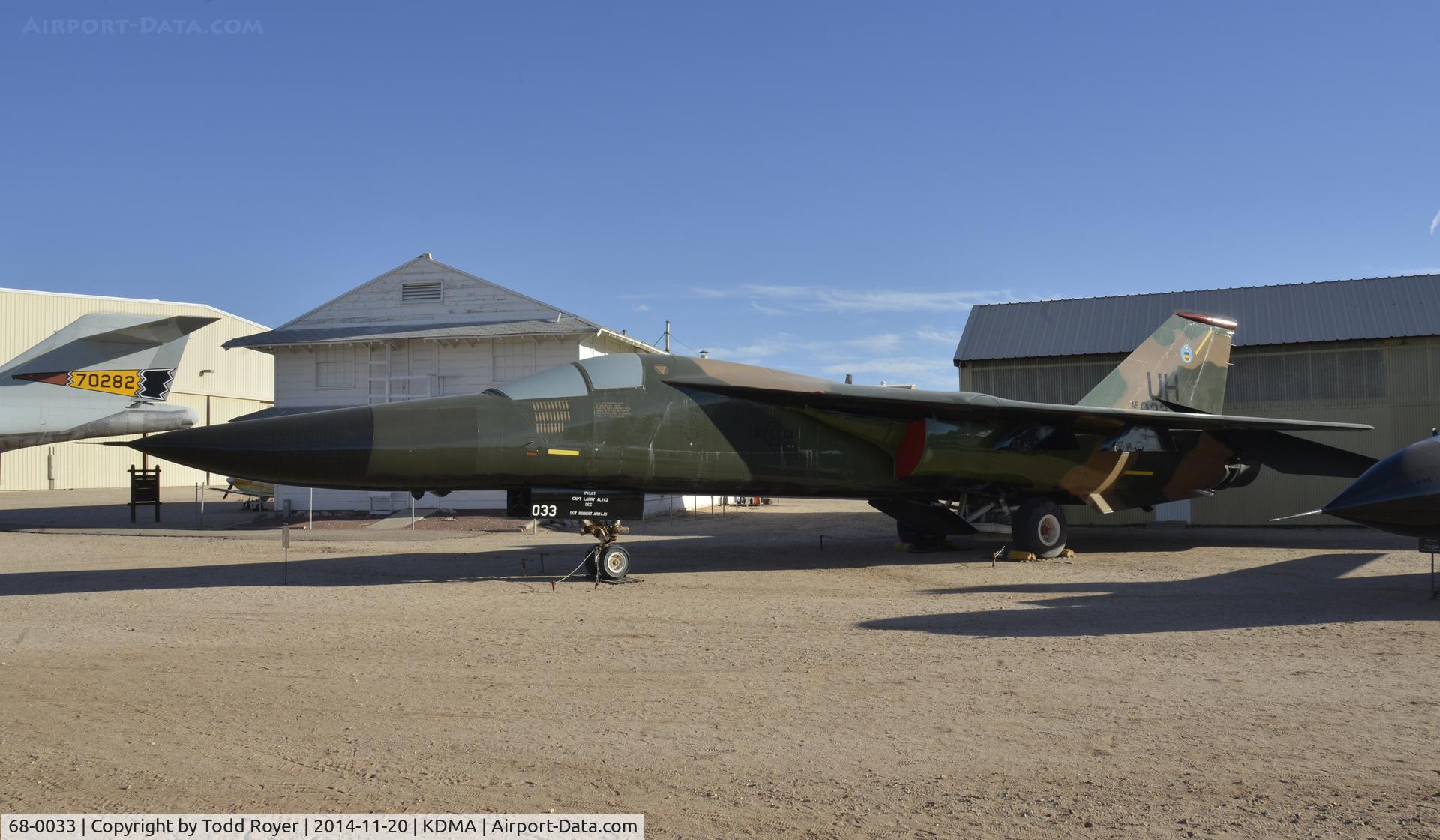 68-0033, 1968 General Dynamics F-111E Aardvark C/N A1-202, On display at the Pima Air and Space Museum