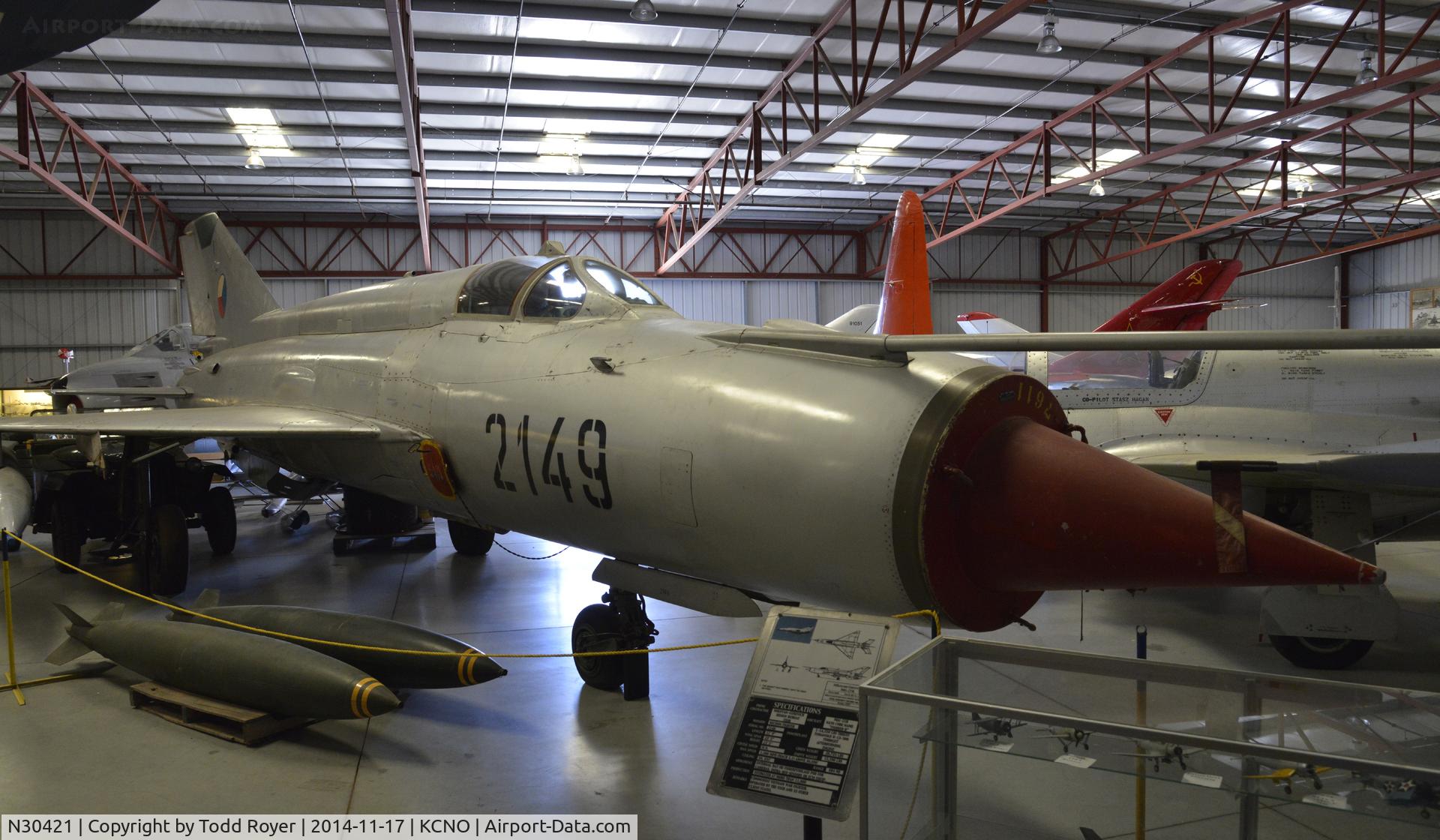 N30421, Mikoyan-Gurevich MiG-21 C/N 2149, On display at the Planes of Fame Chino location