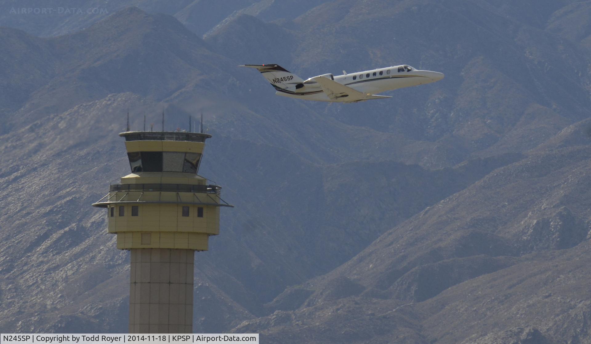 N245SP, 2000 Cessna 525A CitationJet CJ2 C/N 525A0006, Departing Palm Springs