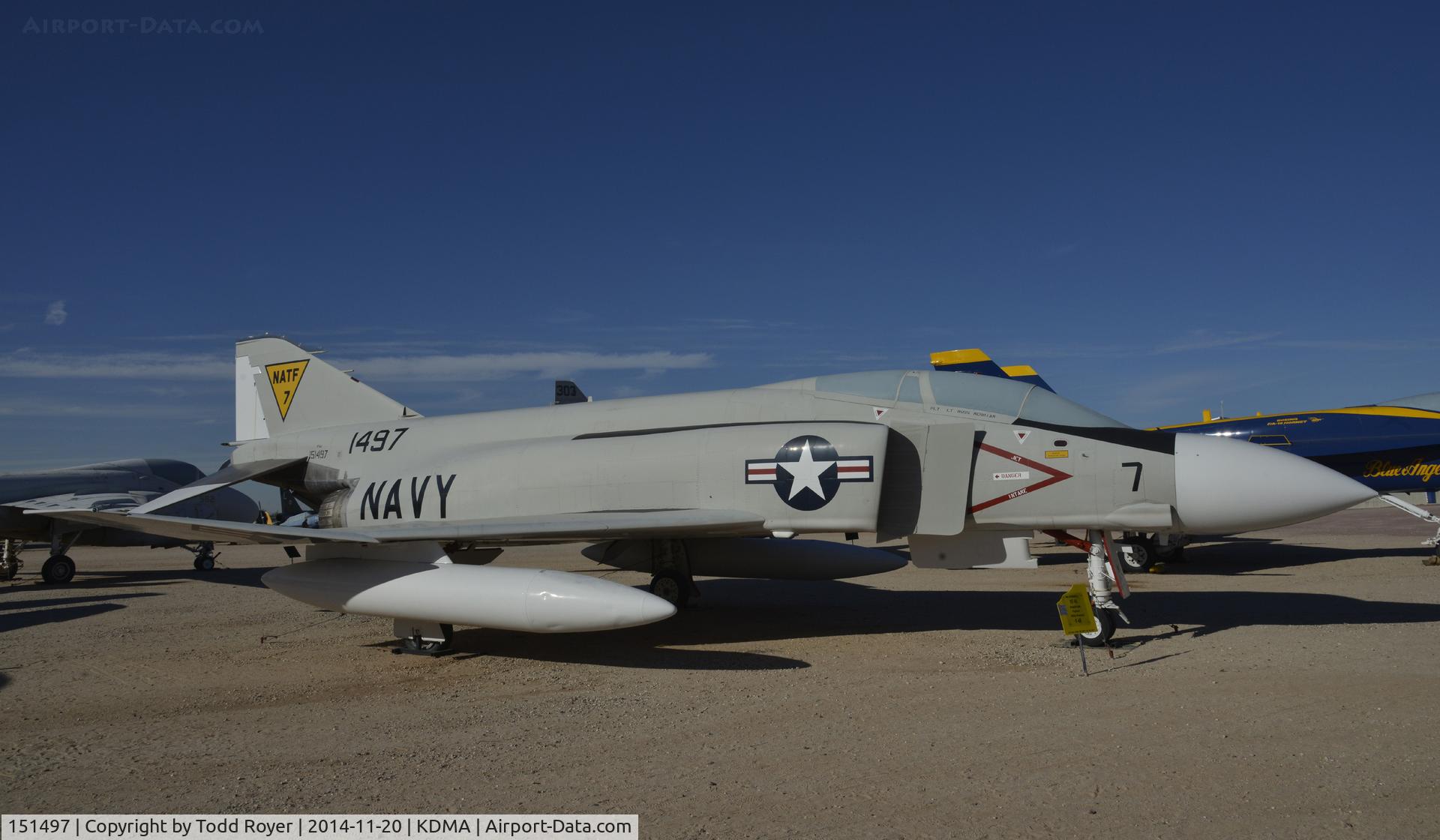 151497, 1964 McDonnell YF-4J Phantom II C/N 655, On display at the Pima Air and Space Museum