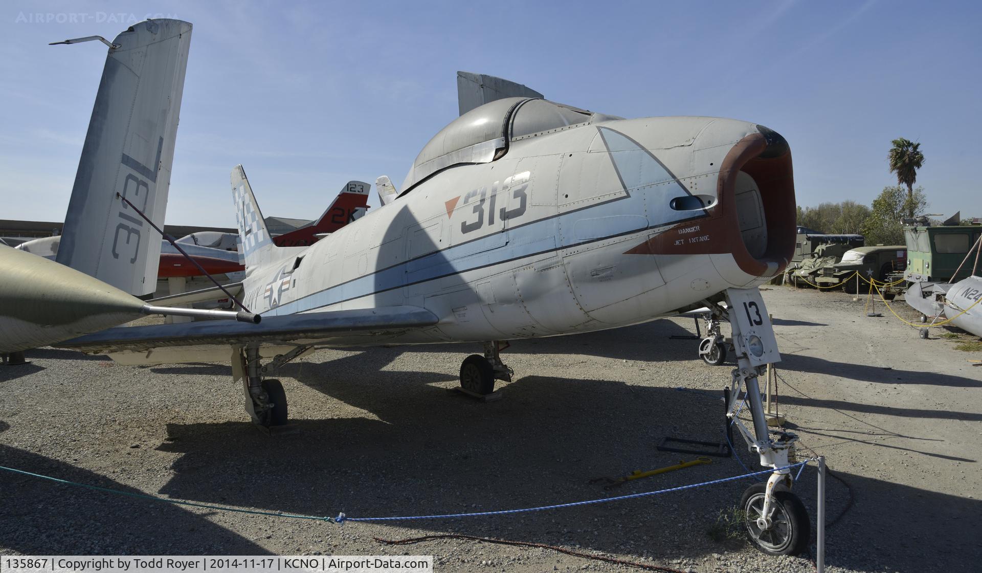 135867, North American FJ-3 Fury C/N 194-94, On display at the Planes of Fame Chino location