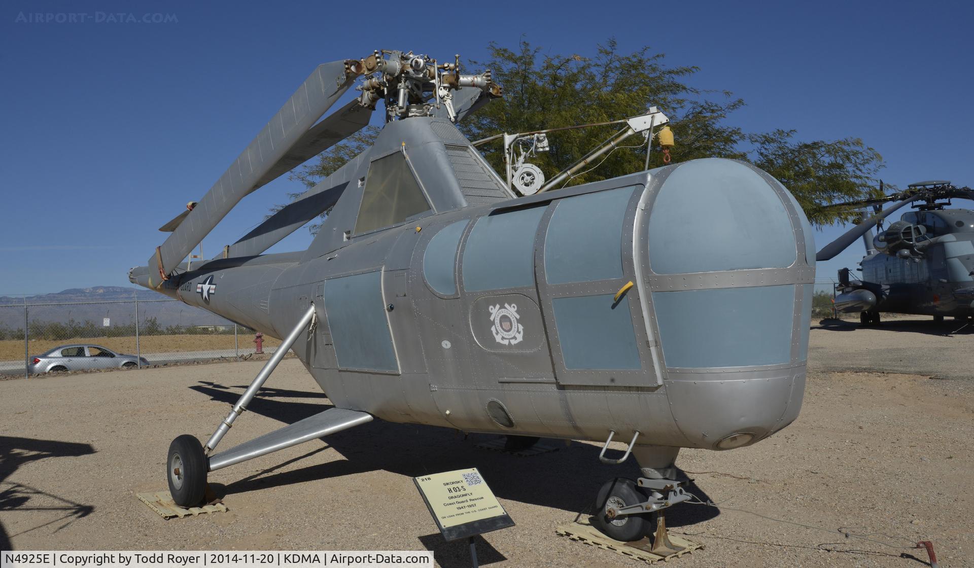 N4925E, 1946 Sikorsky S-51 C/N 232, On display at the Pima Air and Space Museum