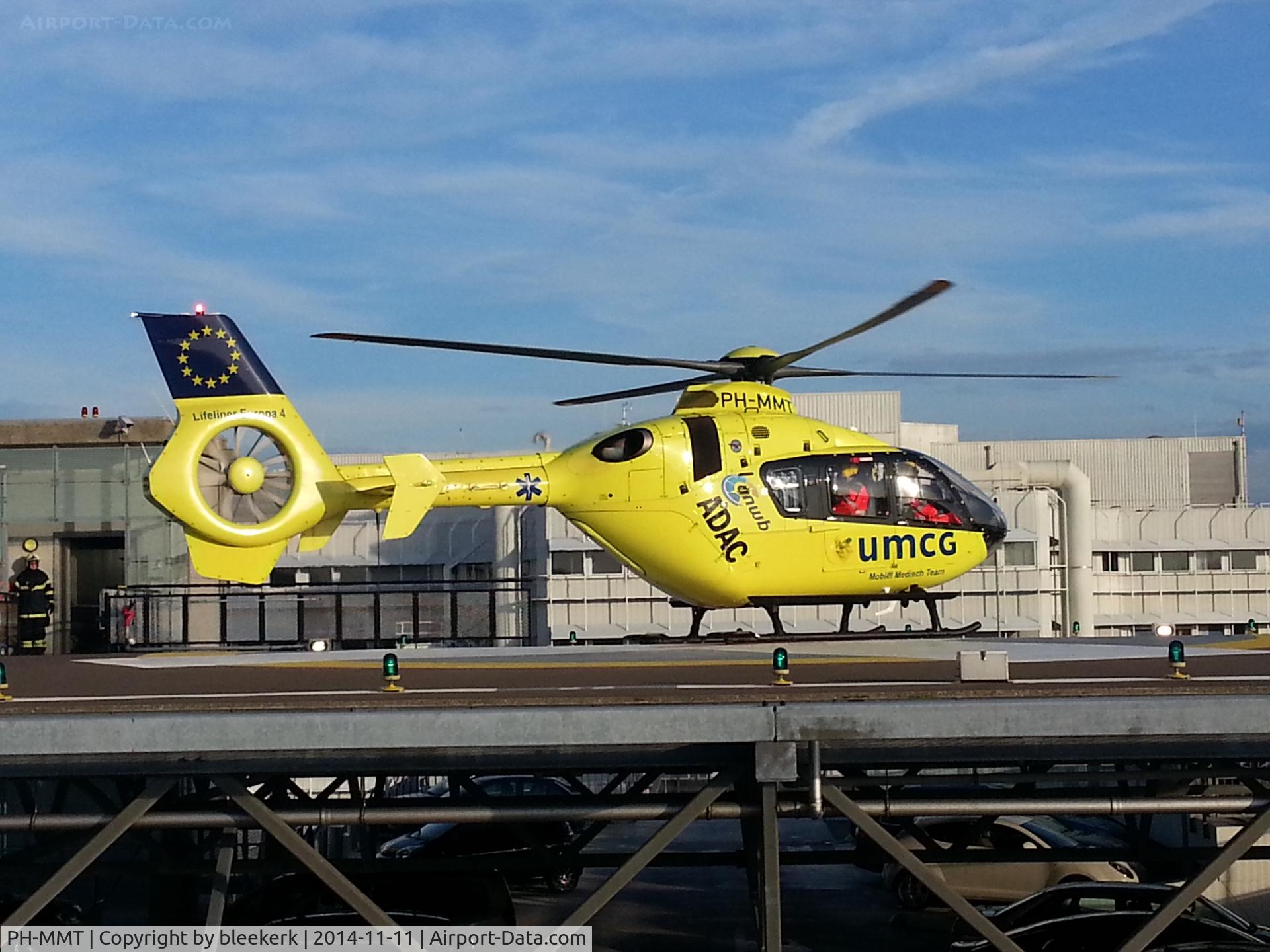 PH-MMT, 2010 Eurocopter EC-135P-2+ C/N 0871, Landing @ MCL, hospital in Leeuwarden, near EHLW