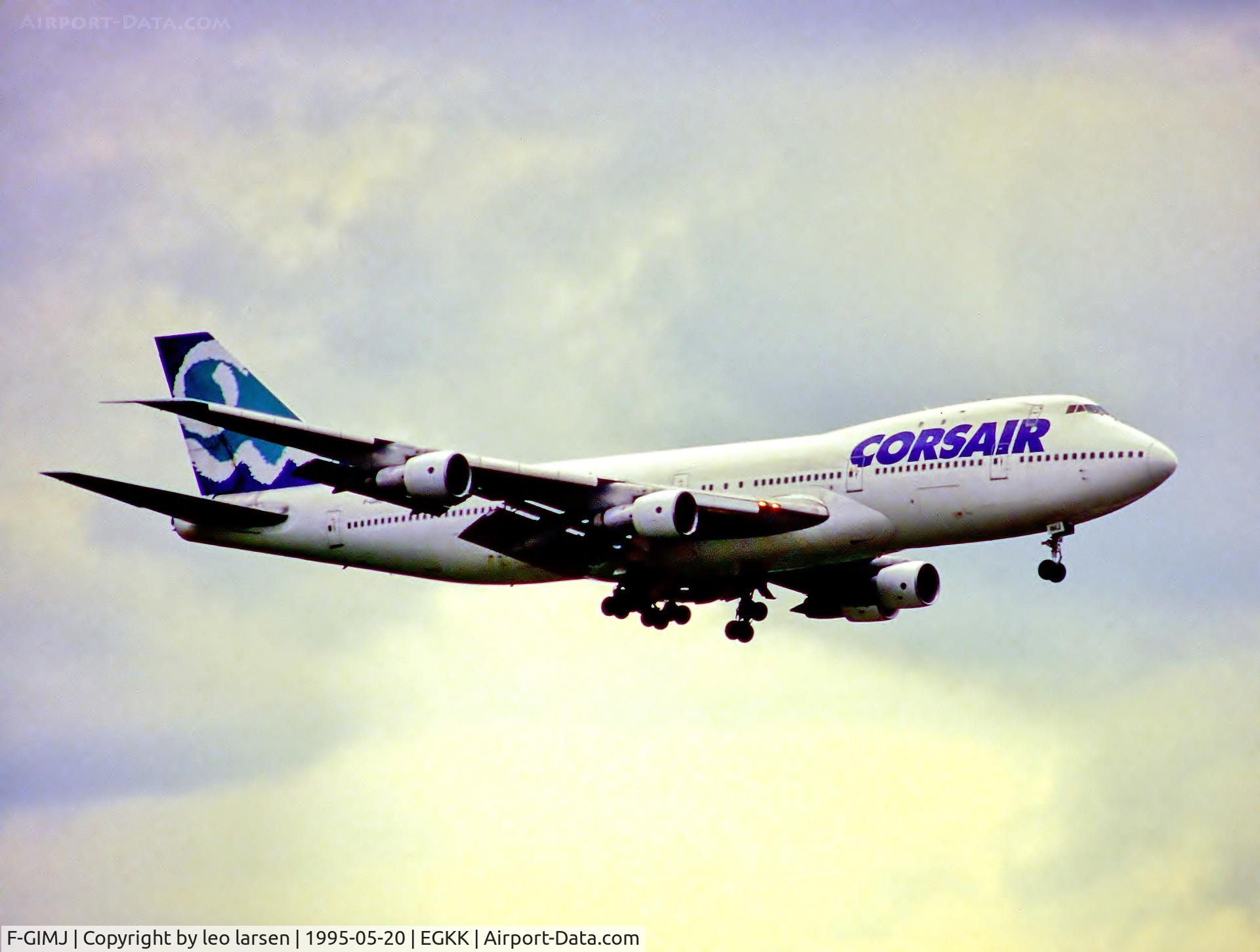 F-GIMJ, 1970 Boeing 747-121 C/N 19658, London Gatwick 20.5.95