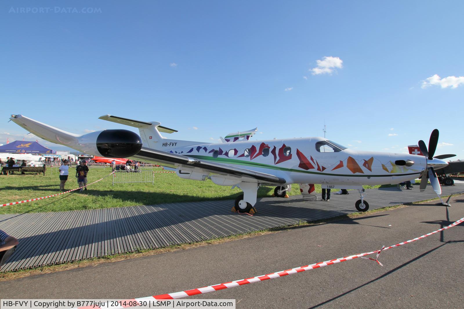 HB-FVY, Pilatus PC-12NG C/N 1467, at AIR14