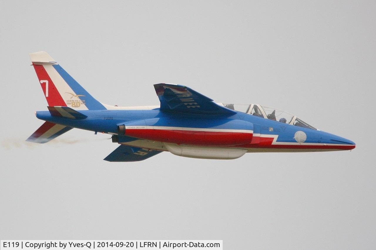 E119, Dassault-Dornier Alpha Jet E C/N E119, Dassault-Dornier Alpha Jet E (F-UGFE), Athos 07 of Patrouille de France 2014, Rennes-St Jacques airport (LFRN-RNS) Air show 2014